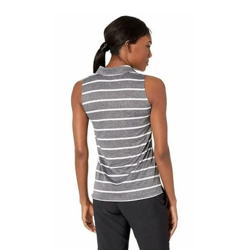 NIKE Dri-Fit navy and white sleeveless golf polo MED - Picture 2 of 10